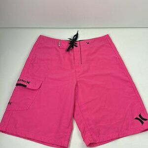 Hurley hot pink board shorts on sale